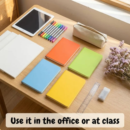 Mini PU Leather Pocket Notebook, Blank Travel Journal