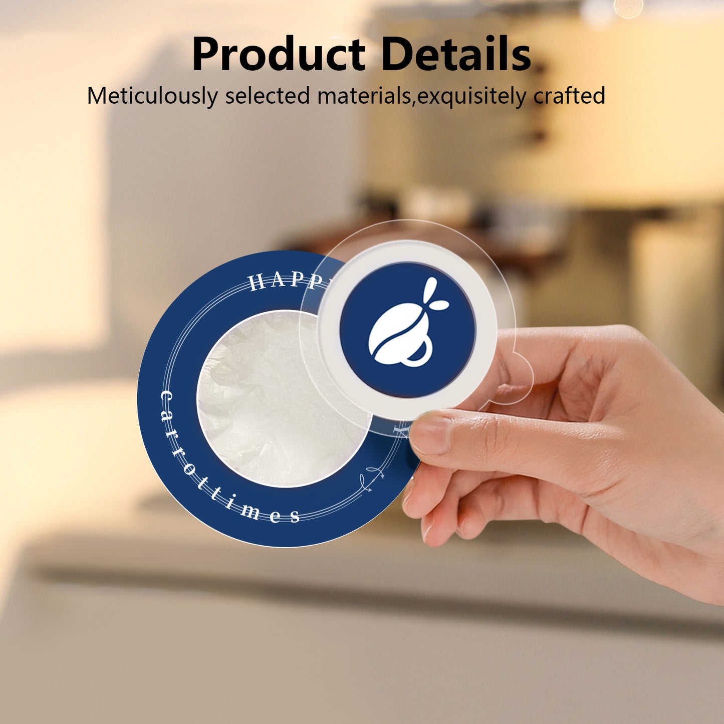 20-Pack Disposable Pour Over Coffee Filters, Portable Paper Drip Filters Blue
