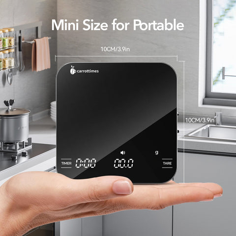 Báscula electrónica para café expreso con temporizador (4 modos) 