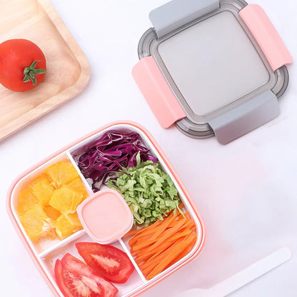 40oz 2-Layer Stackable Lunch Box with 3 Compartments