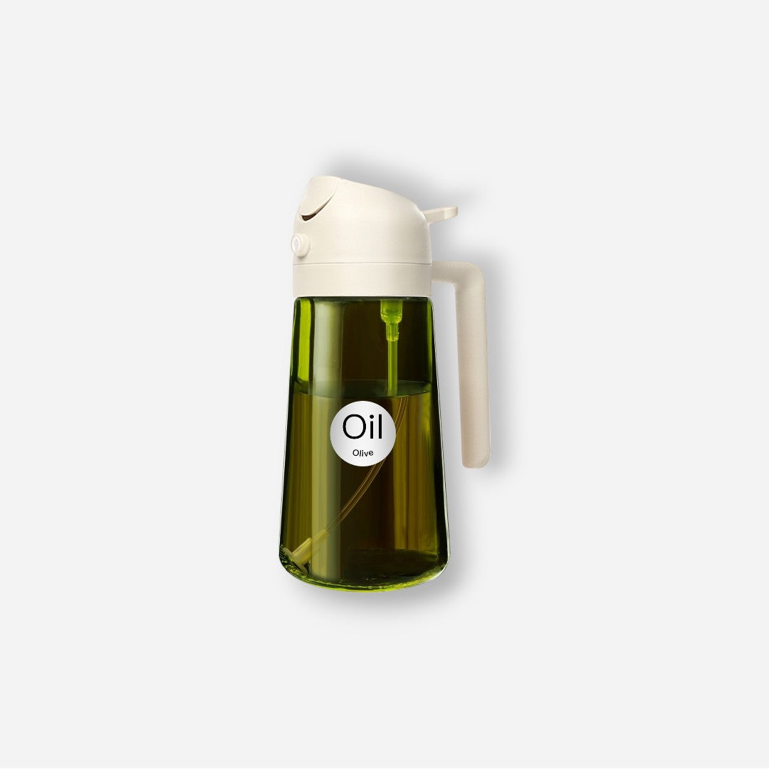 UV protection 2 in 1 Glass Oil Spray Bottle 16oz/470ml Dark Green (White)