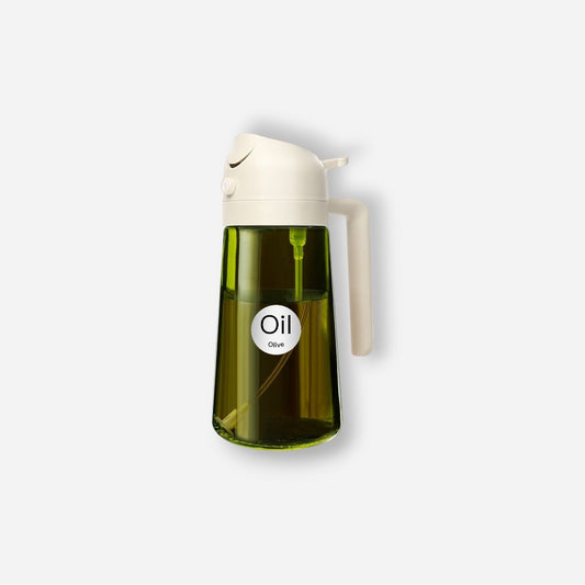 UV protection 2 in 1 Glass Oil Spray Bottle 16oz/470ml Dark Green (White)