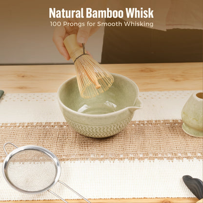 7-Piece Matcha Set with Bowl & Bamboo Whisk