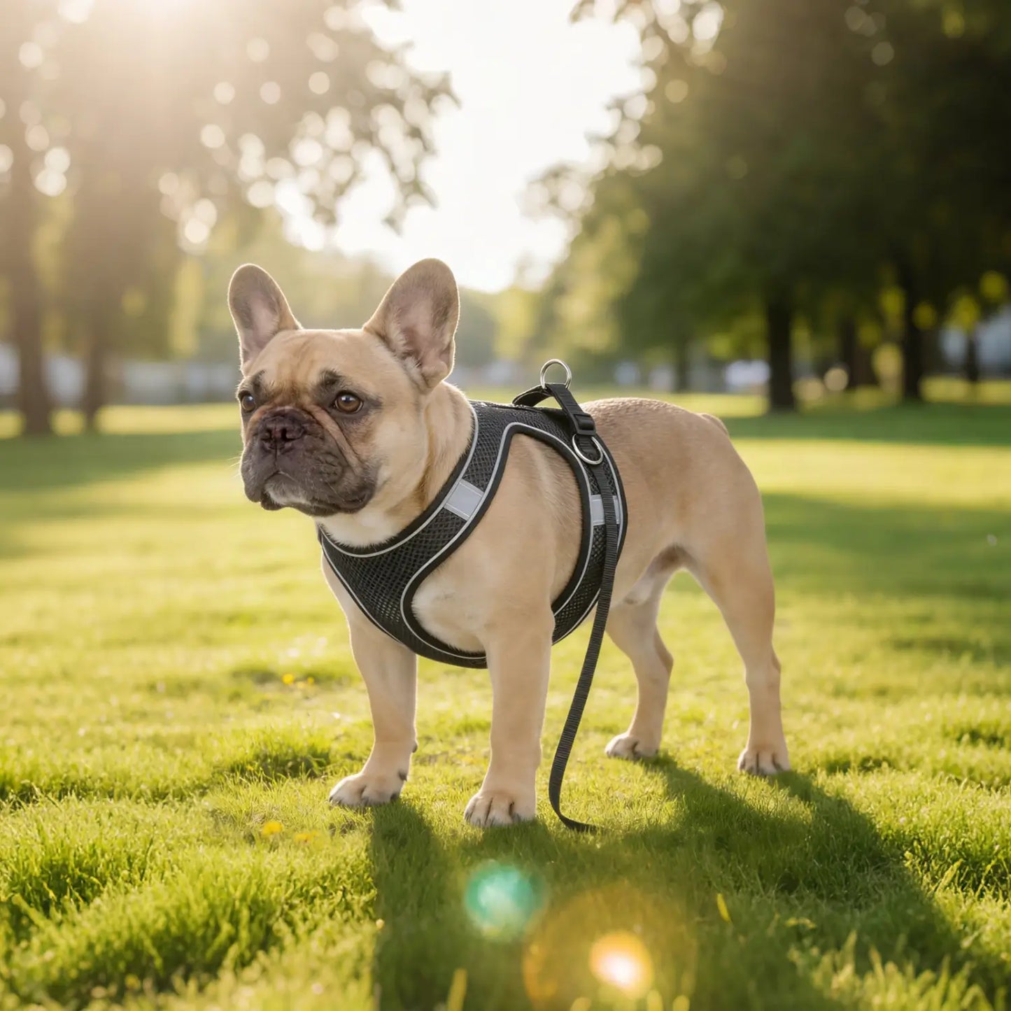 Adjustable Double Mesh Dog Harness, Soft No Pull No Choke Vest Small Medium Dogs