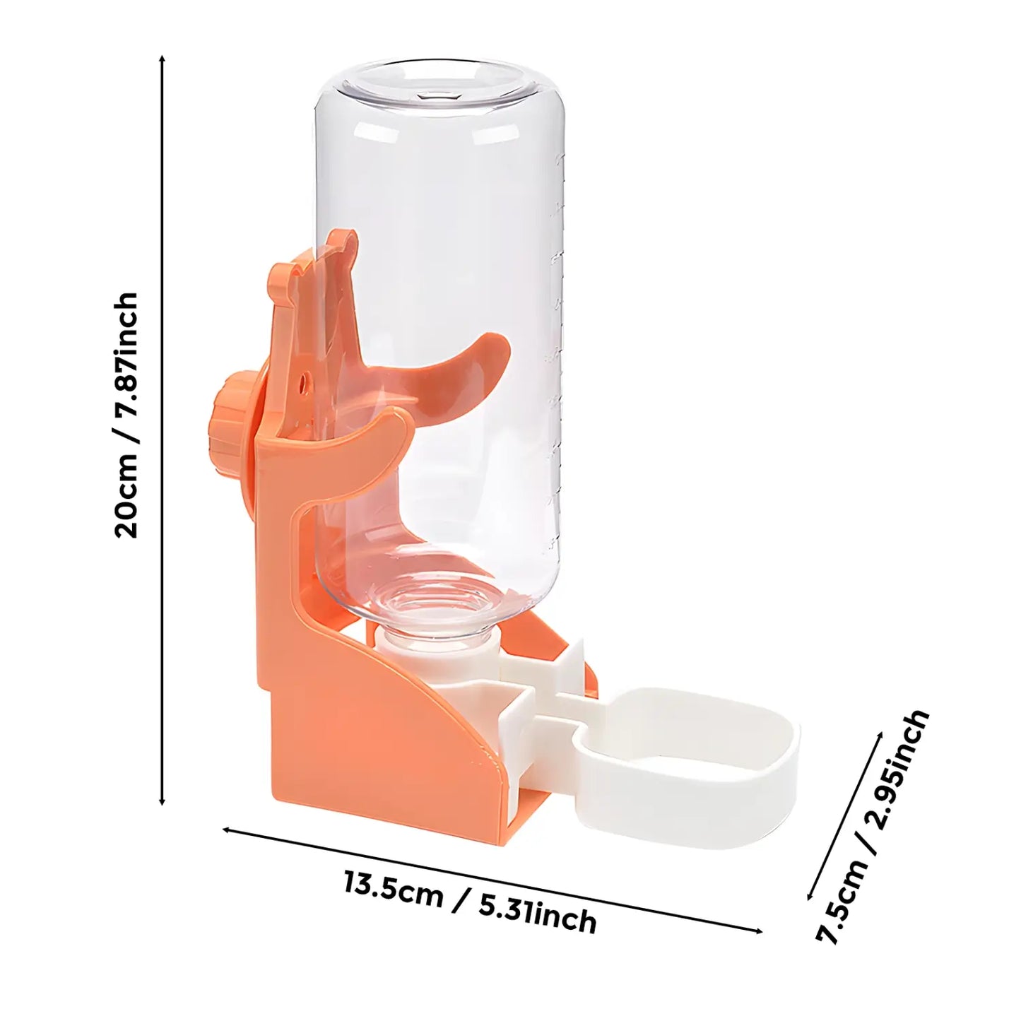 Hanging 17oz No-Leak Auto Water Bottle, Pet Dispenser for Bunny & Small Rodents
