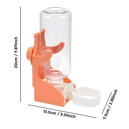Hanging 17oz No-Leak Auto Water Bottle, Pet Dispenser for Bunny & Small Rodents