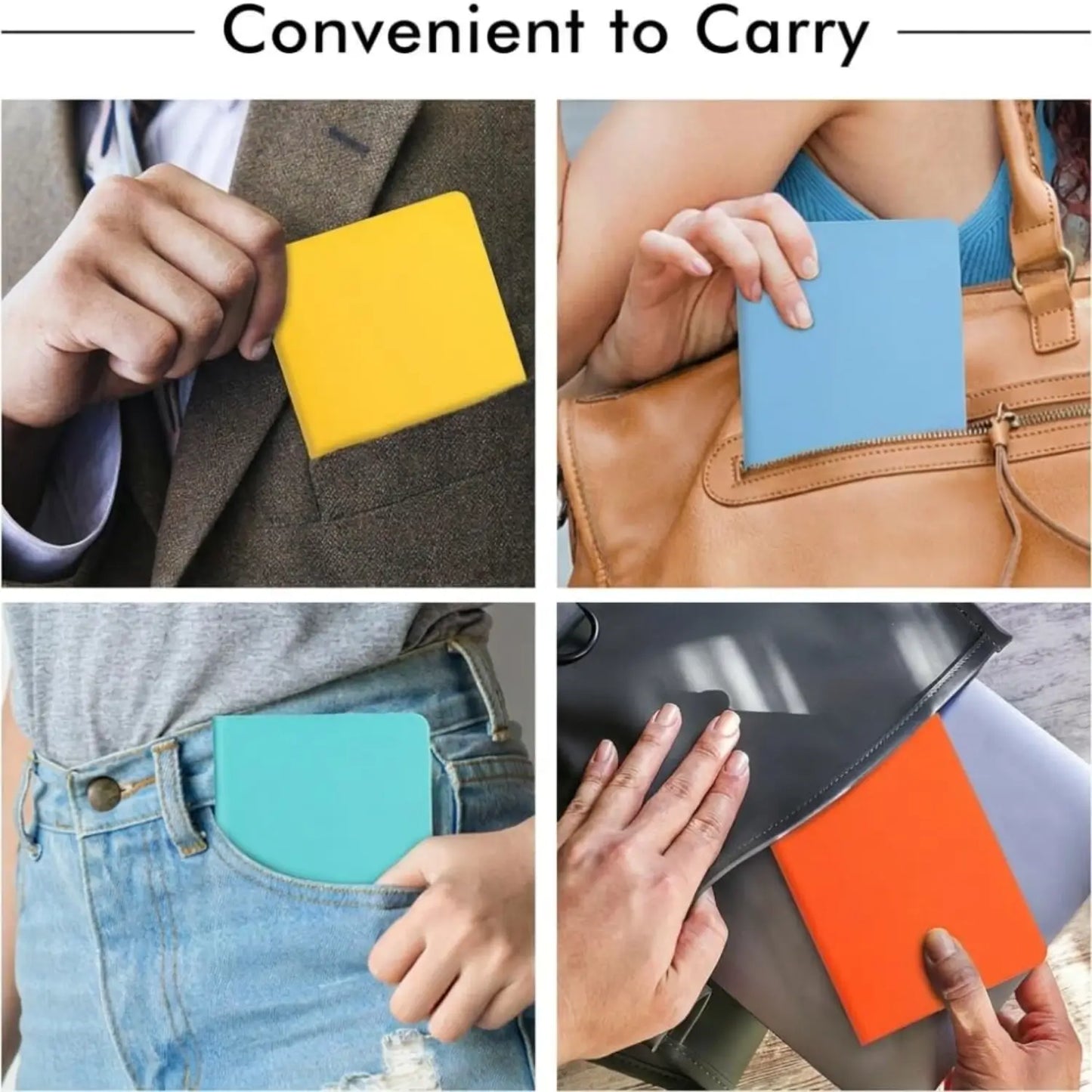 Mini PU Leather Pocket Notebook, Blank Travel Journal