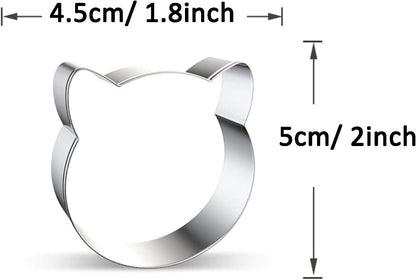 Aluminum Cat Face Cookie Cutter, Baking Mold Tool