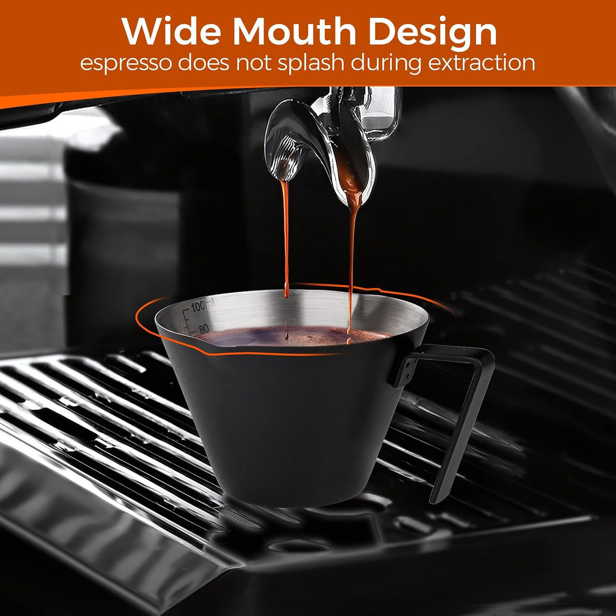 Stainless Steel Espresso Shot Cups with Spout - 2/4/10 Pack