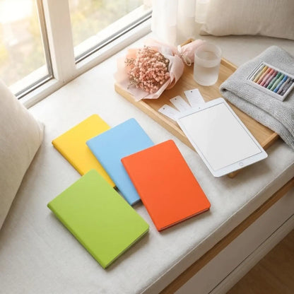 Mini PU Leather Pocket Notebook, Blank Travel Journal