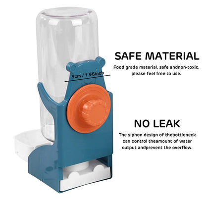 Hanging 17oz No-Leak Auto Water Bottle, Pet Dispenser for Bunny & Small Rodents