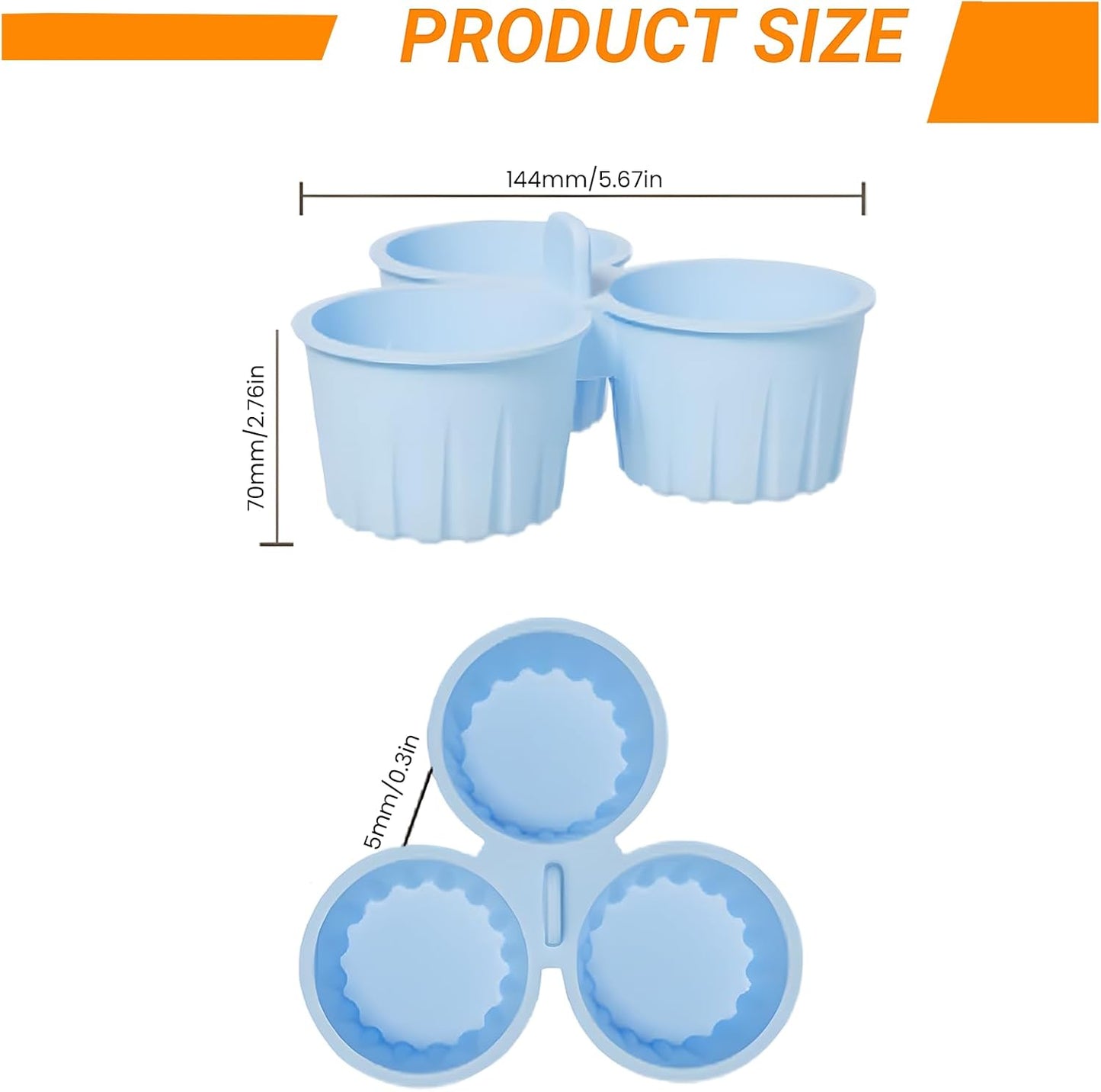 Reusable Silicone Air Fryer Baking Cups, Nonstick Muffin Molds