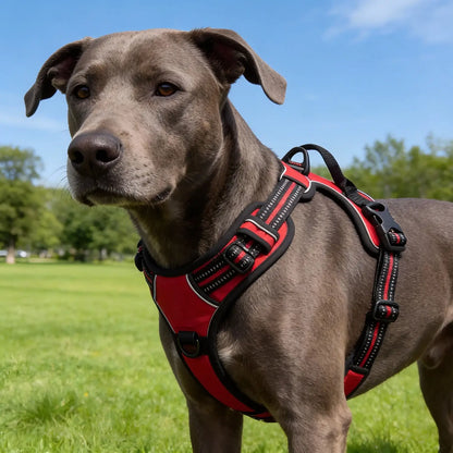 No Pull Dog Harness, Reflective Adjustable Vest with Front Clip & Control Handle