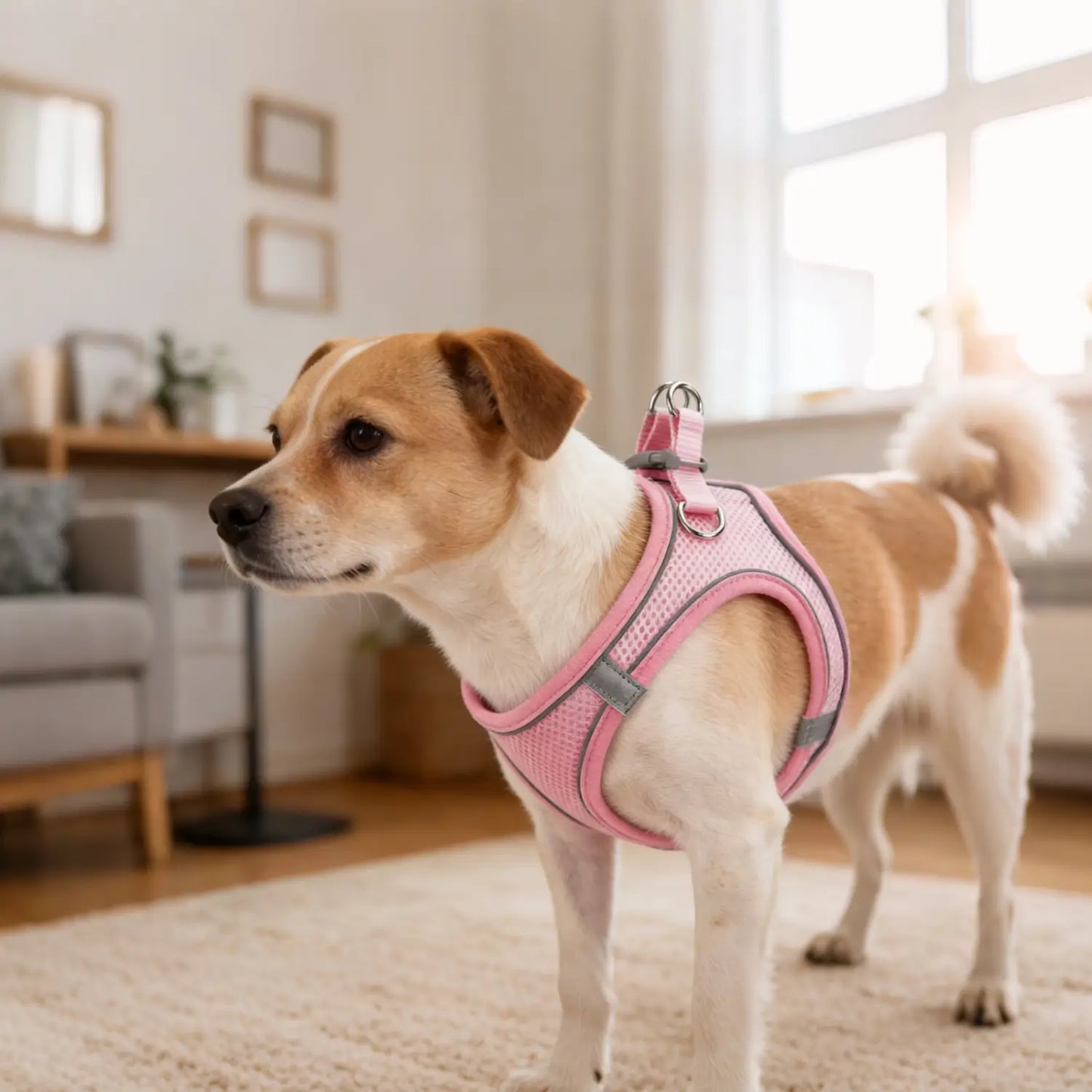 Step-in Mesh Puppy Harness, Soft Padded Reflective Vest for Small Dogs