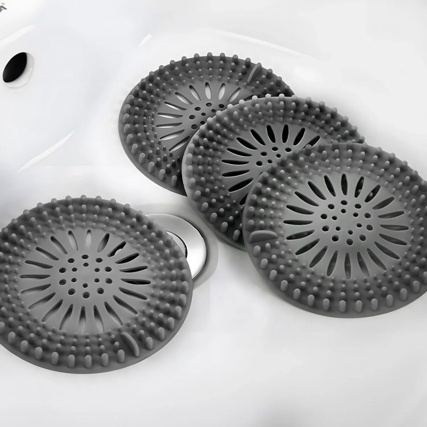 Silicone Shower Drain Hair Catcher & Sink Strainer