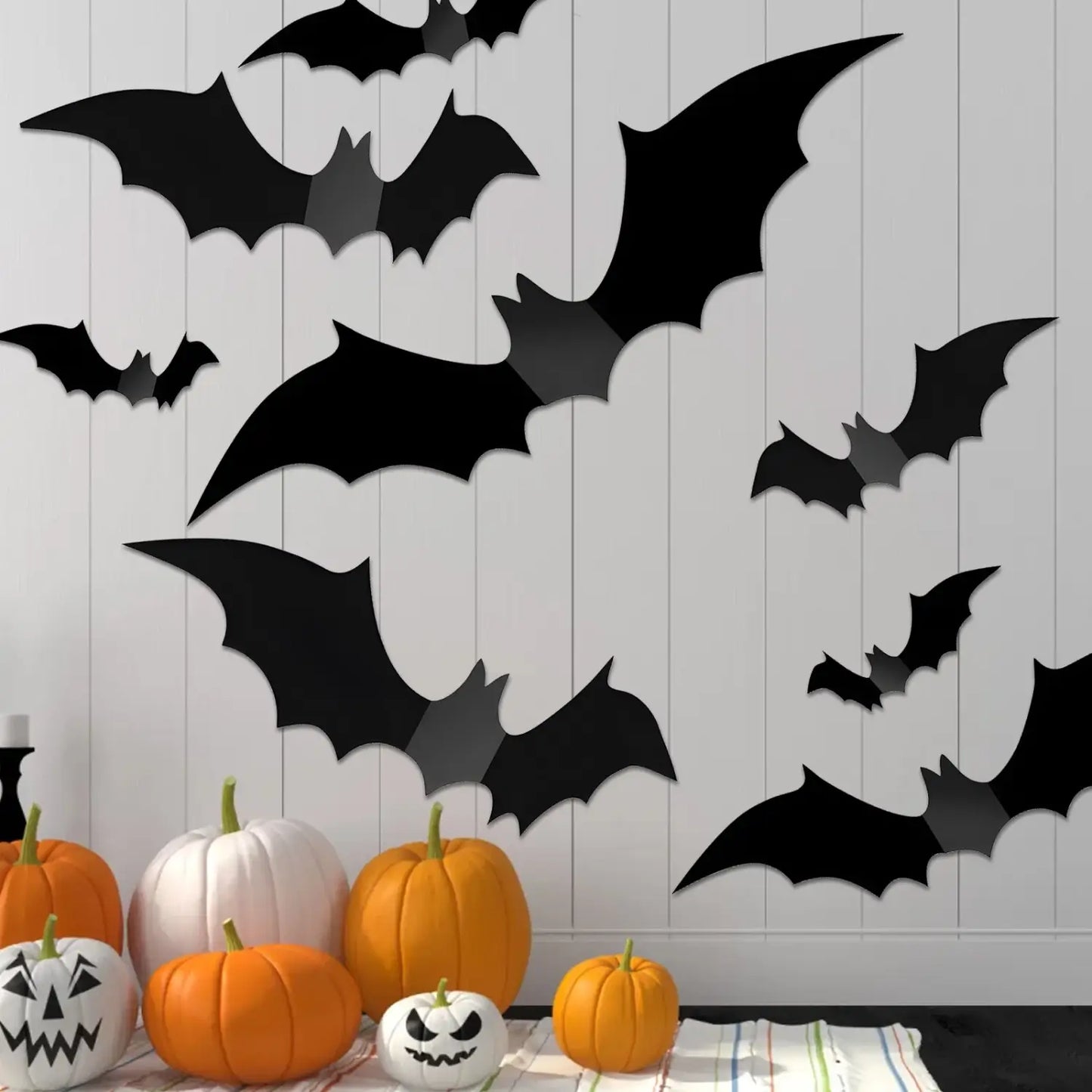 12PCS 3D Halloween Bat Wall Stickers