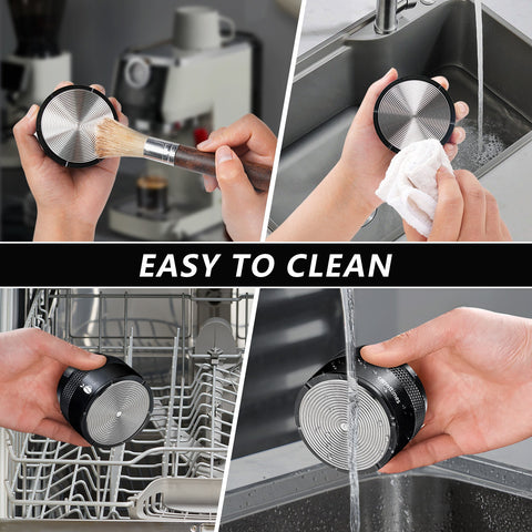 Prensador de palma para café espresso de 51 mm, 53 mm y 58 mm, color negro