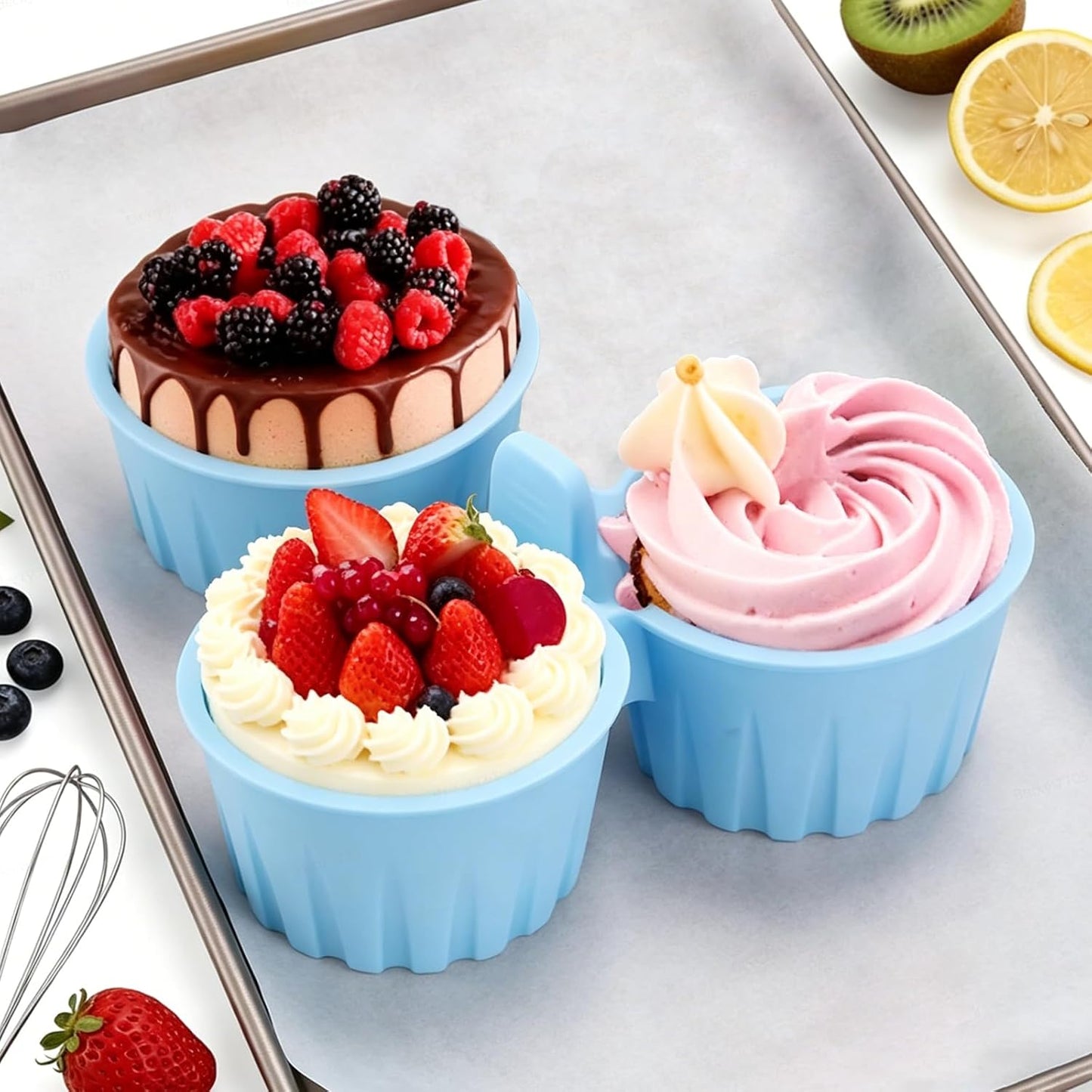 Reusable Silicone Air Fryer Baking Cups, Nonstick Muffin Molds