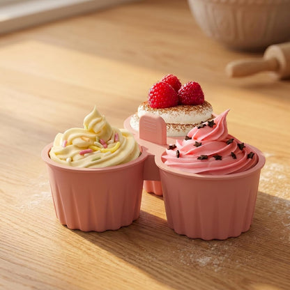 Reusable Silicone Air Fryer Baking Cups, Nonstick Muffin Molds