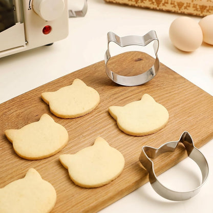 Aluminum Cat Face Cookie Cutter, Baking Mold Tool