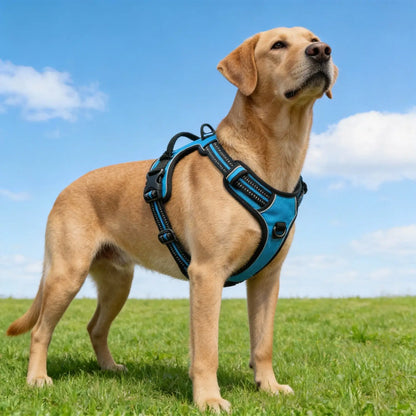 No Pull Dog Harness, Reflective Adjustable Vest with Front Clip & Control Handle