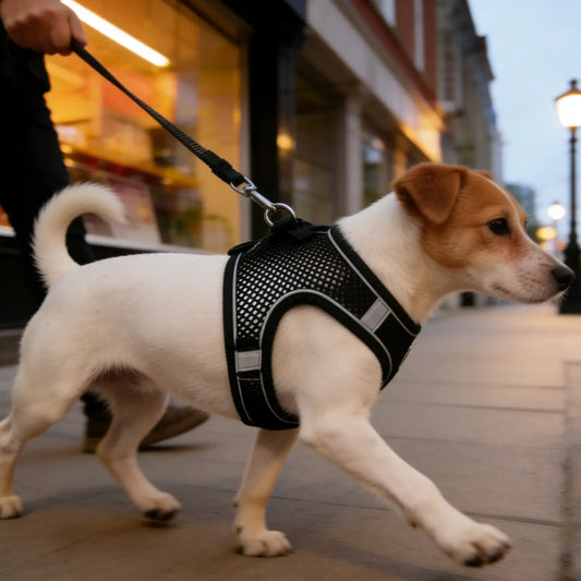 Adjustable Double Mesh Dog Harness, Soft No Pull No Choke Vest Small Medium Dogs