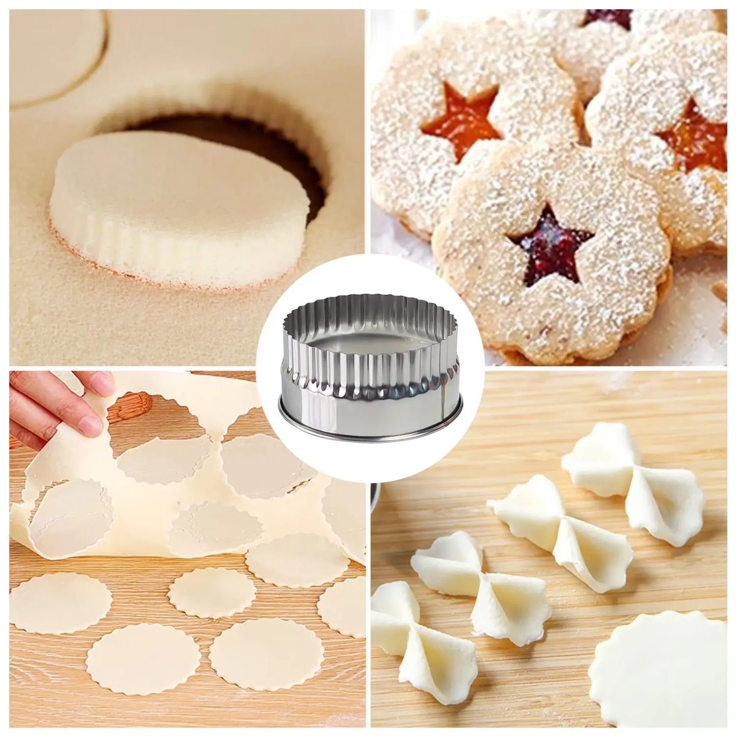 3-Piece Stainless Steel Biscuit & Cookie Cutter Set