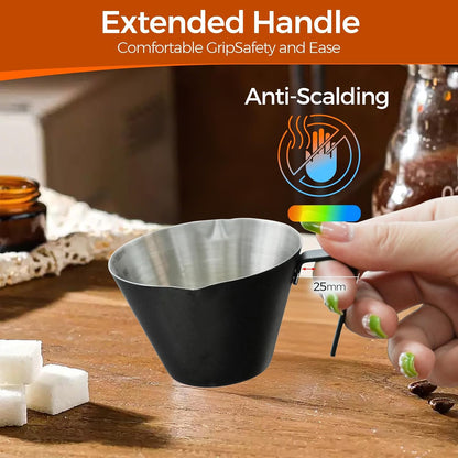 Stainless Steel Espresso Shot Cups with Spout - 2/4/10 Pack
