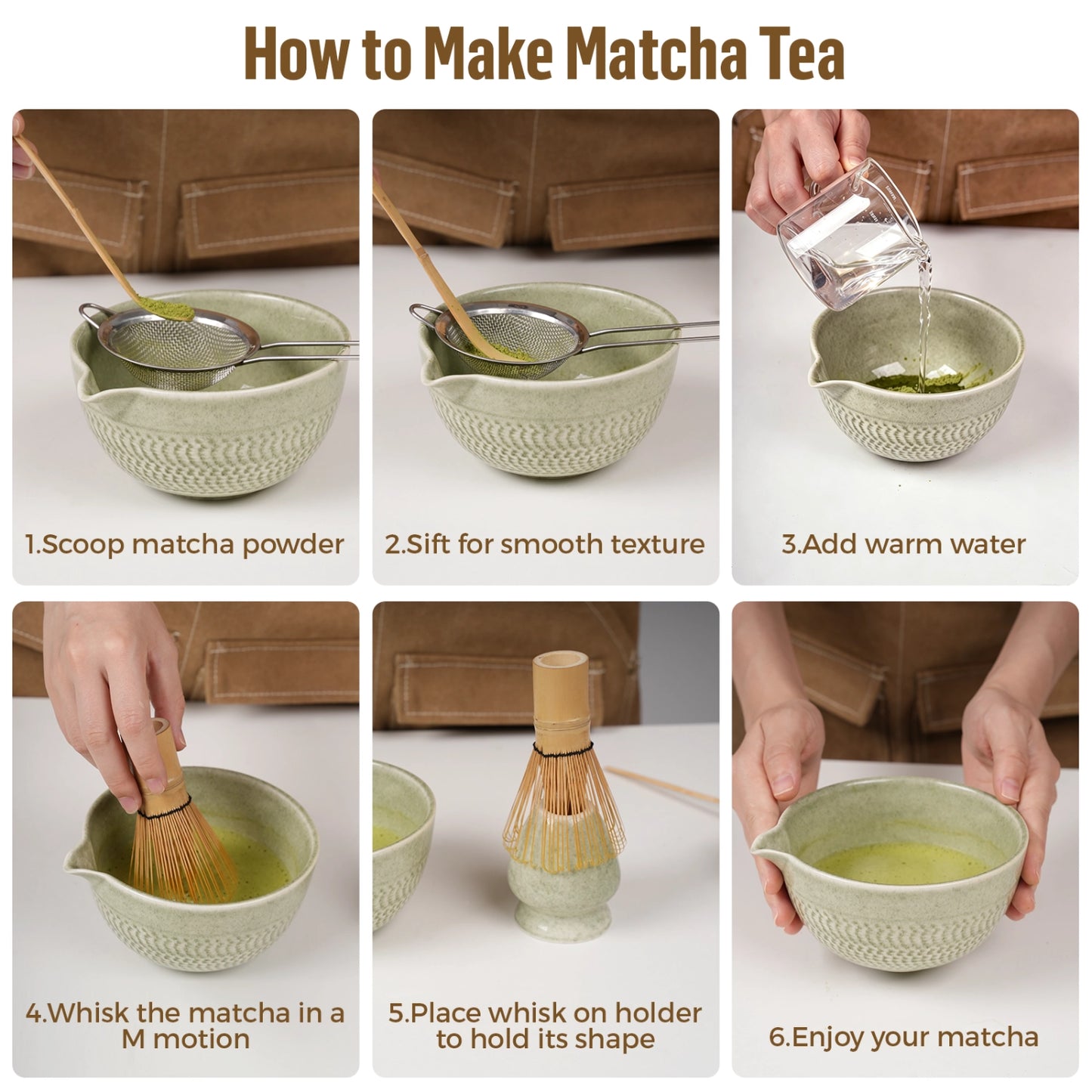 7-Piece Matcha Set with Bowl & Bamboo Whisk