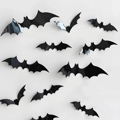 12PCS 3D Halloween Bat Wall Stickers