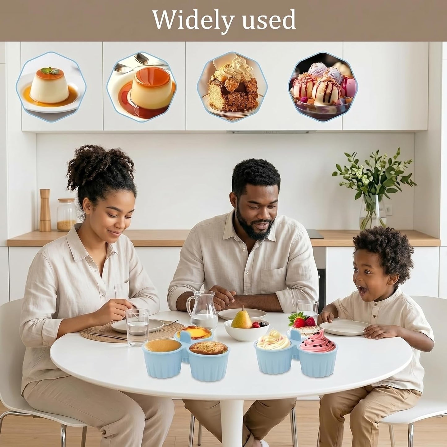 Reusable Silicone Air Fryer Baking Cups, Nonstick Muffin Molds