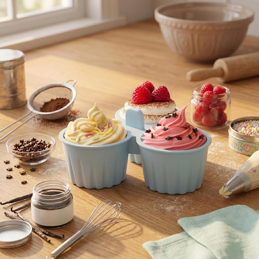Reusable Silicone Air Fryer Baking Cups, Nonstick Muffin Molds