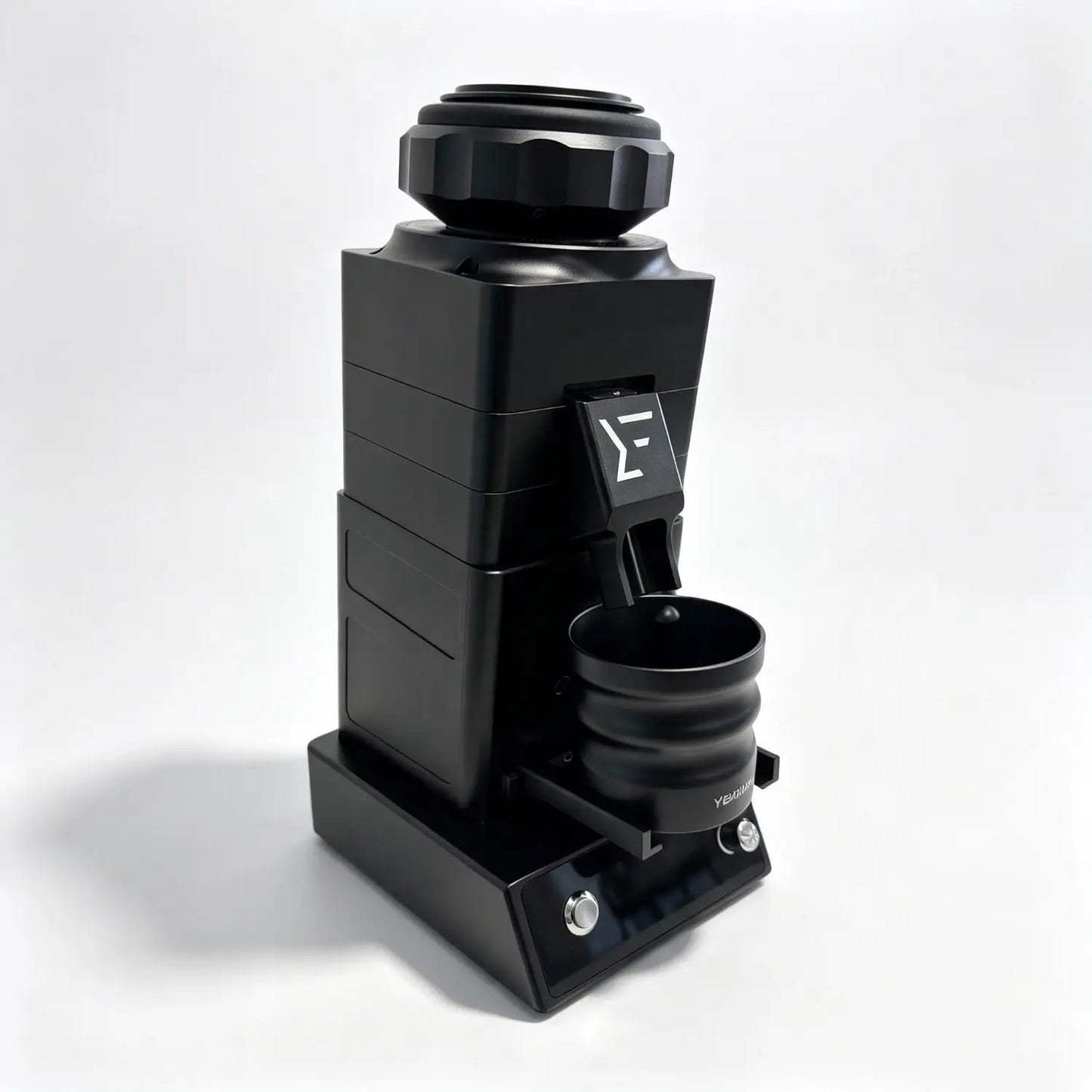 Yarramate YEH-83C 83mm conical burr espresso grinder side view