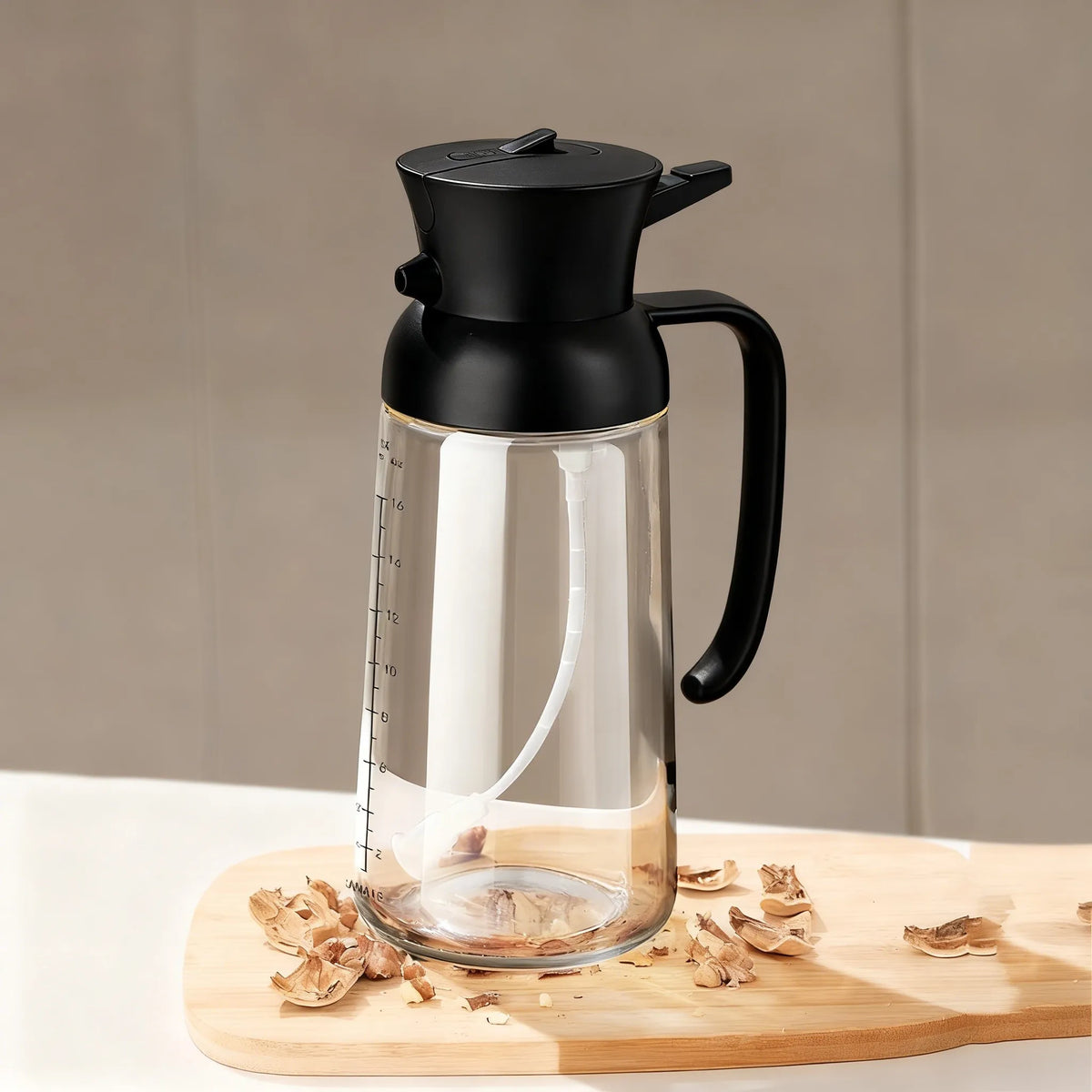 2-in-1 Oil Spray Bottle XL – 18oz/ 550ml Olive Oil Dispenser for Cooking & Air Fryer (Green)