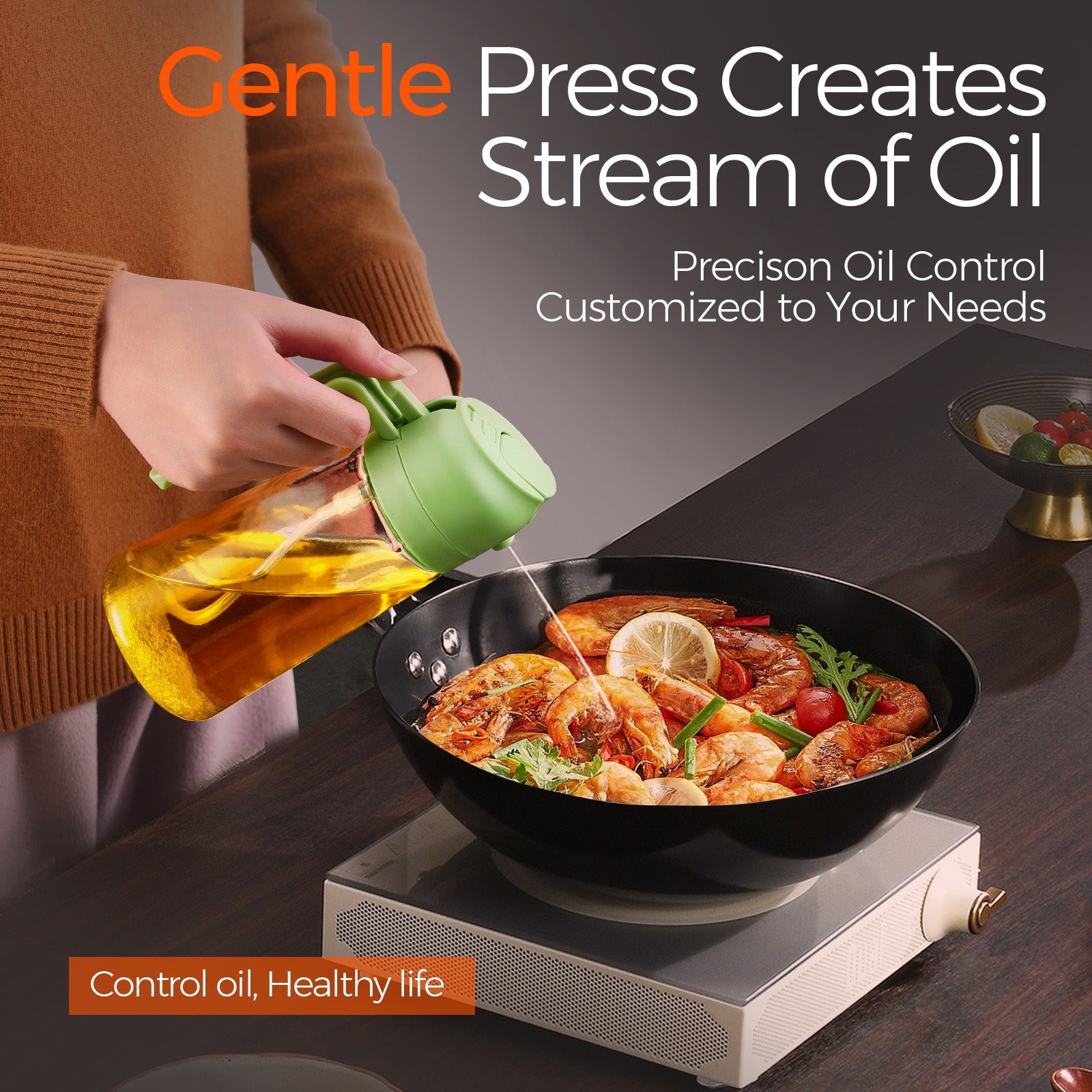 Oil Sprayer Bottle for Salad Green