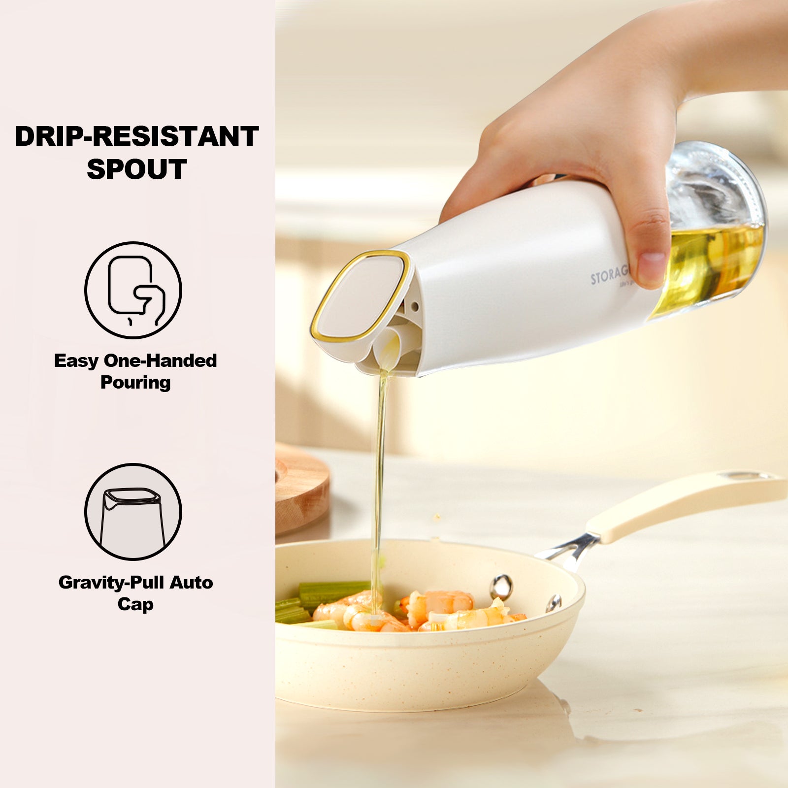 Auto Flip Gravity Olive Oil Dispenser