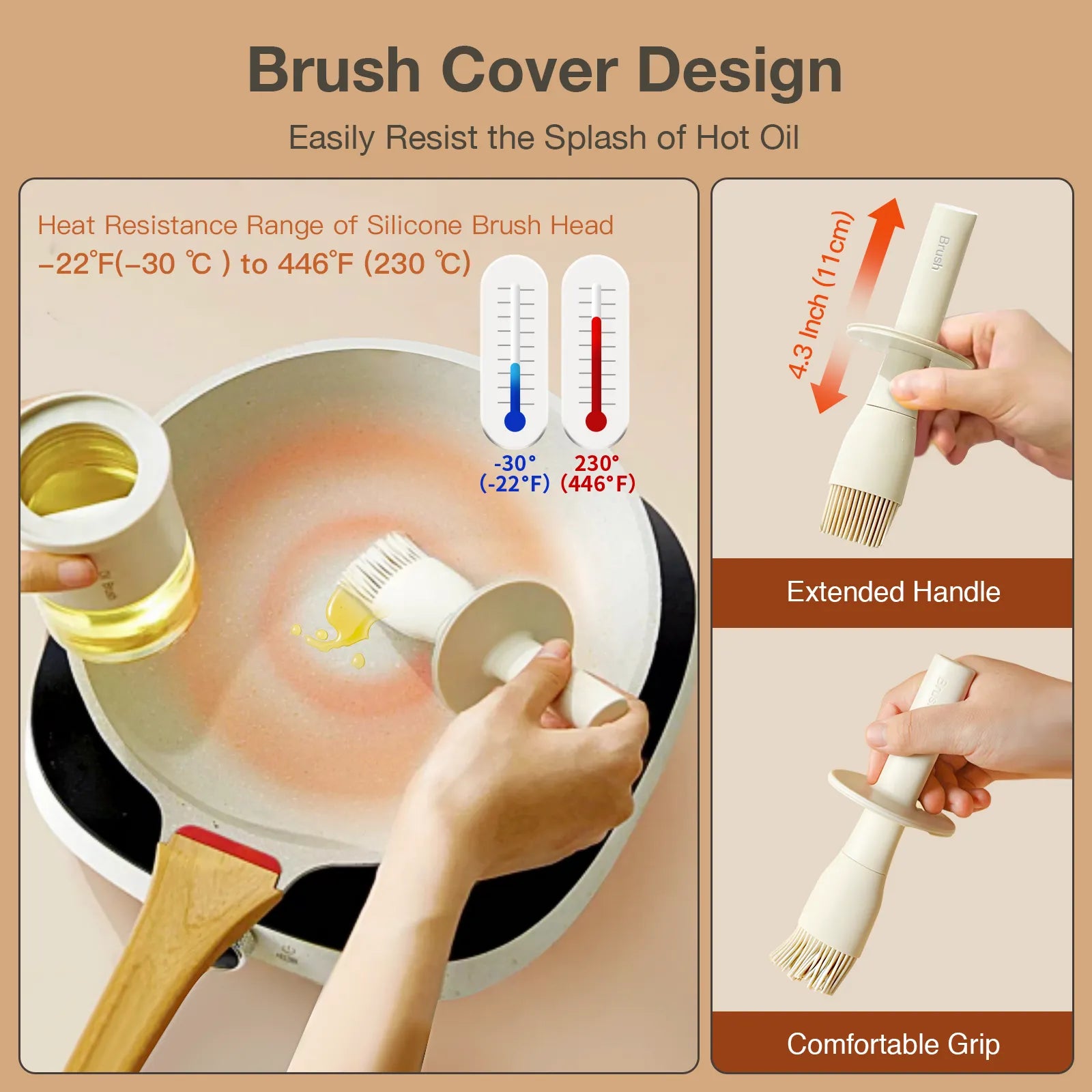 Oil Silicone Brush white