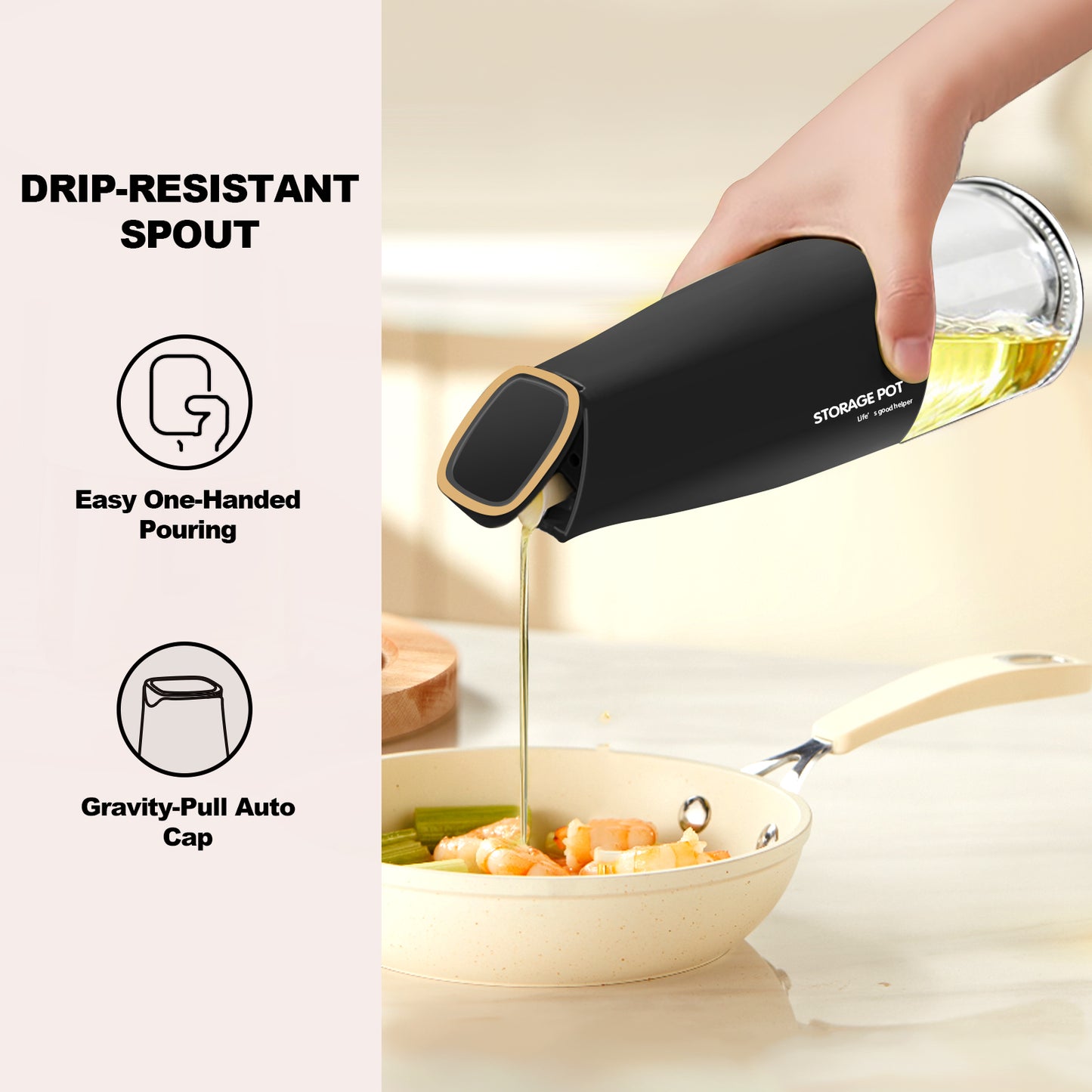 Auto Flip Gravity Olive Oil Dispenser