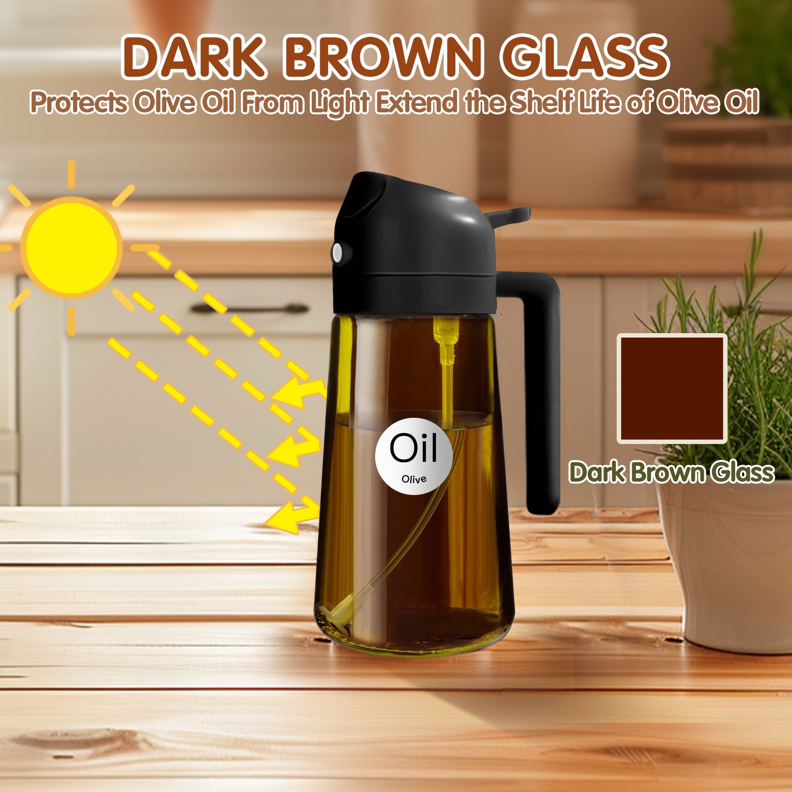 best 2 in 1 glass oil sprayer and dispenser for air fryer