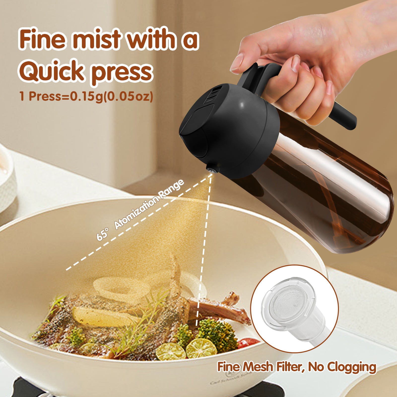 best 2 in 1 glass oil sprayer and dispenser for air fryer