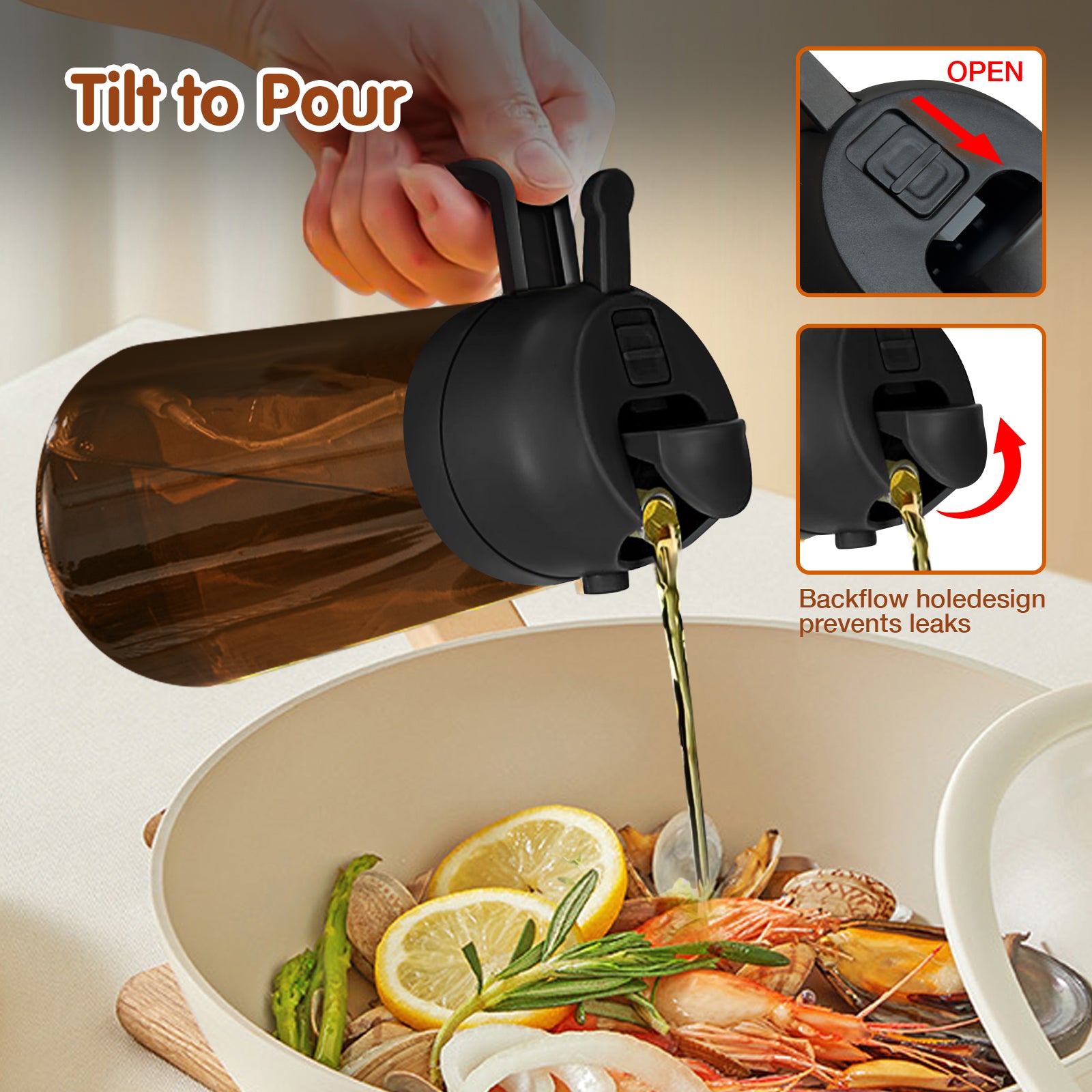 best 2 in 1 glass oil sprayer and dispenser for air fryer
