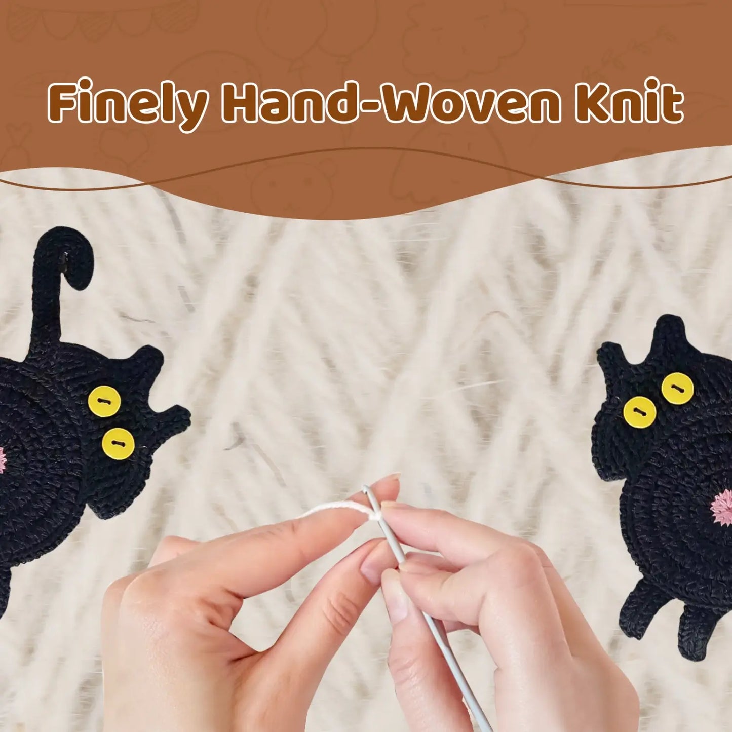 Black Cat Mug Coaster for Cat Lovers