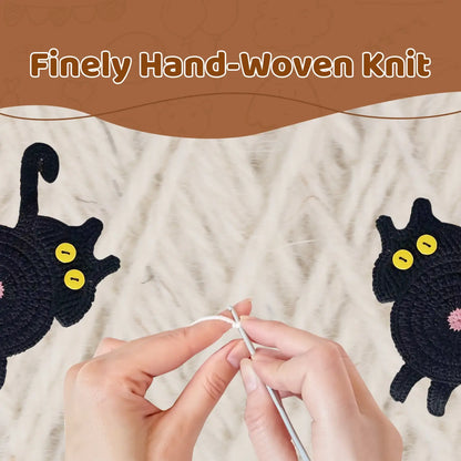 Black Cat Mug Coaster for Cat Lovers