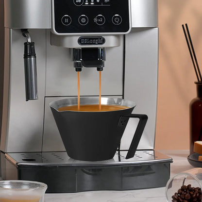 Stainless Steel Espresso Shot Cups with Handle, 100ml (Black)
