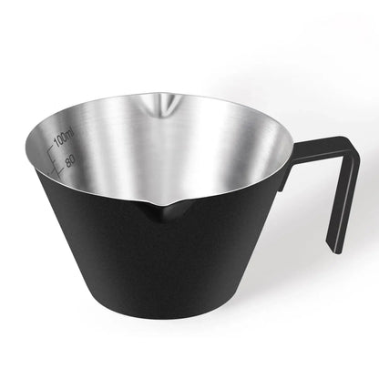 Stainless Steel Espresso Shot Cups with Handle, 100ml (Black)