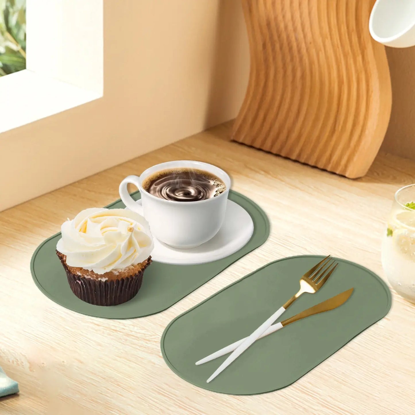 Silicone Coaster Set for Coffee Bar & Home Decor