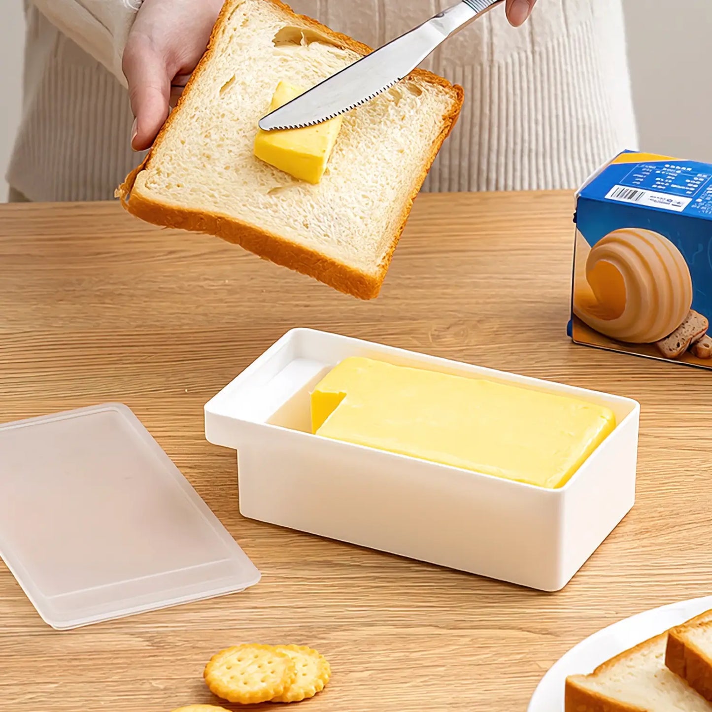 9oz Butter Dish with Lid & Cutter