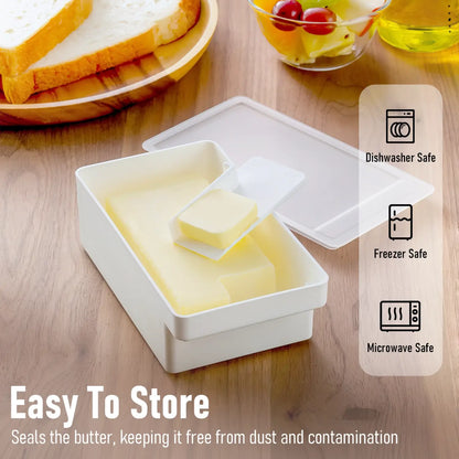 9oz Butter Dish with Lid & Cutter
