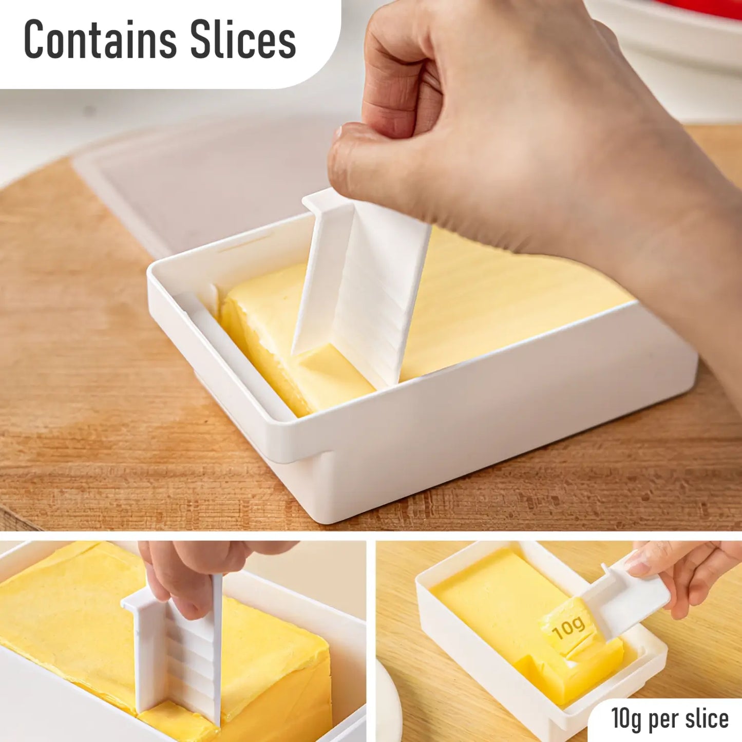 9oz Butter Dish with Lid & Cutter