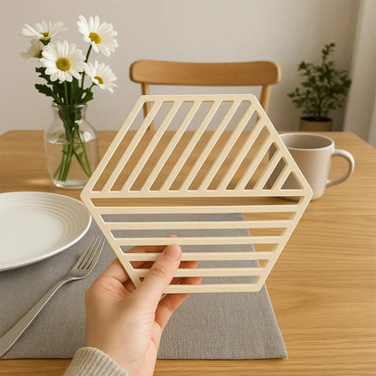 Silicone Table Mats & Coasters Set with Holder